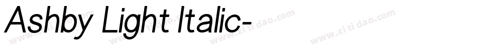 Ashby Light Italic字体转换